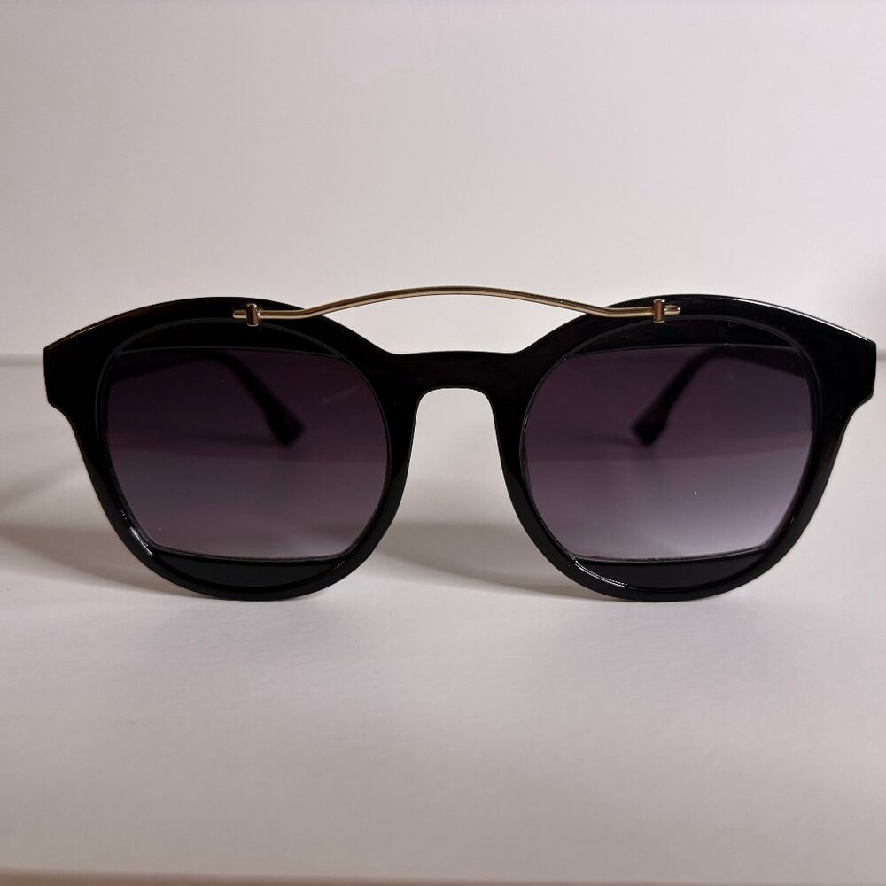 Black Rround Aviator Glasses